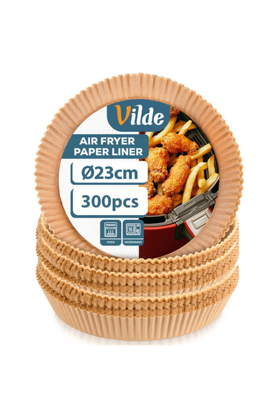 Vilde Hârtii de copt rotunde pentru friteuza cu aer cald, 23 cm, 300 bucăți