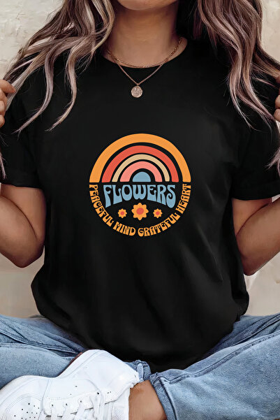 Sarah's Boutique Women's T-shirt – 100% cotton – Grateful Rainbow