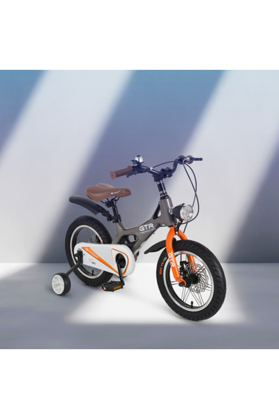 byox Bicicleta copii 3-5 ani GTR Grey 14 inch, cadru magneziu, frane disc, ro...