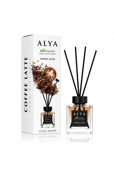 ALYA Odorizant de cameră cu bețișoare Nature Scents, Coffee Latte, 100 ml