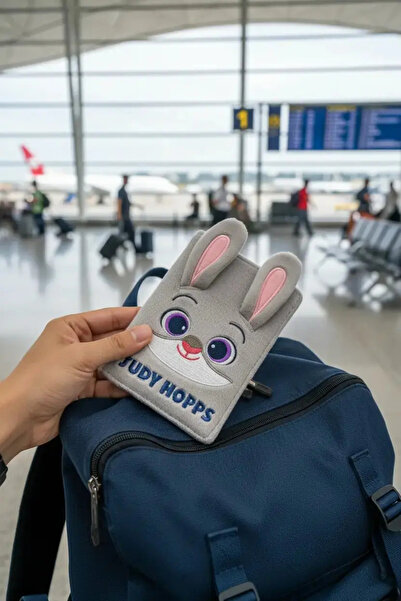Miniso Disney Zootropolis Lisanslı Judy Hopps Peluş Pasaport Kılıfı 15 Cm