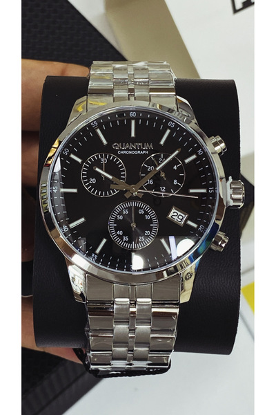 Quantum Chronograph Sapphire Glass Exchange Guaranteed Steel Men's Wristwatch...