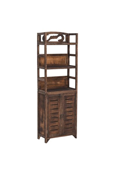 vidaxl Bibliotecă maro închis, 46x24x140 cm, lemn masiv de paulownia