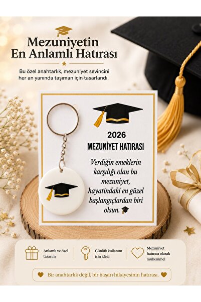 Denseden 10 Adet Pleksi Anahtarlık Mezuniyet Hatırası Bir Başarı Hikayesi Mez...