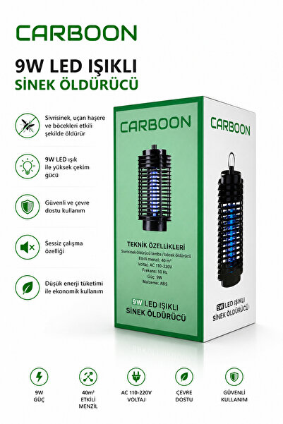 CARBOON Mini 9W Elektrikli UV LED Işıklı Sivrisinek Öldürücü