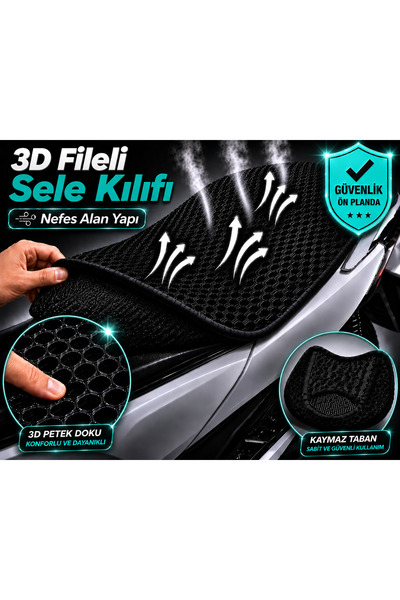 Vi Caro RKS SC 150RE Κάλυμμα σέλας μοτοσικλέτας 3D Mesh Κάλυμμα σέλας Αναπνεύ...