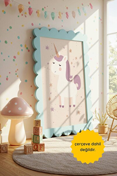 fuart.co Unicorn Çocuk Odası için Çerçevesiz Poster, Poster, Duvar Posteri