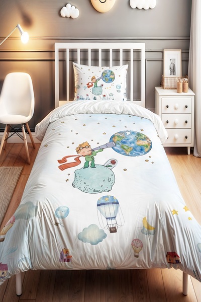 EVPANYA Curious Explorer Patterned Single Baby Kids Bedding Set