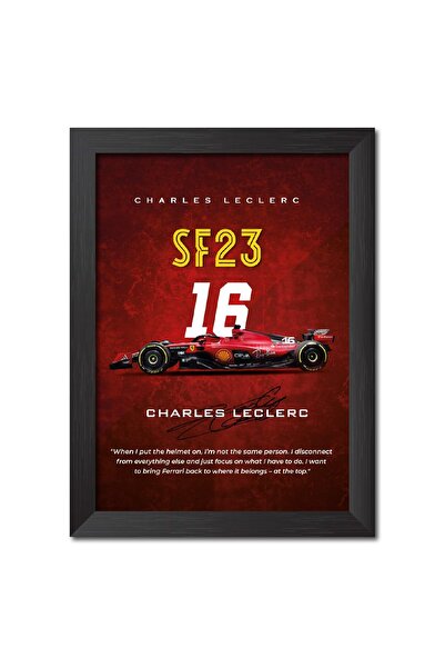 ALAYRA International Alayra Charles Leclerc Poster Frame Ferrari SF 23 F1 Rac...