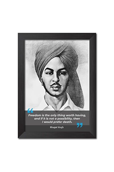 Signtouch Advertising Alayra Bhagat Singh Photo Frame Sketch Drawing with Mot...
