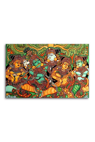 ALAYRA International Alayra Kerala Mural Art Radha Krishna Paintings (Canvas,...