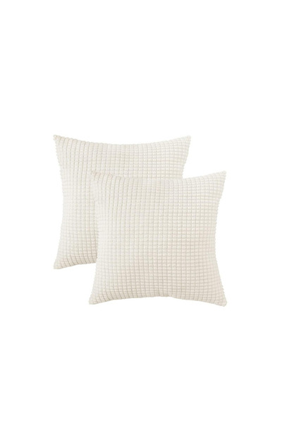 MIULEE Set 4 Fețe de Pernă Decorative 45x45 cm, Catifea Raiață (Corduroy) Sup...