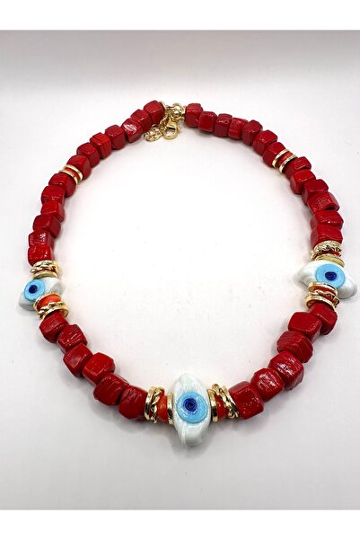 Mua Bijoux CAM BONCUK BODRUM KOLYESİ KIRMIZI