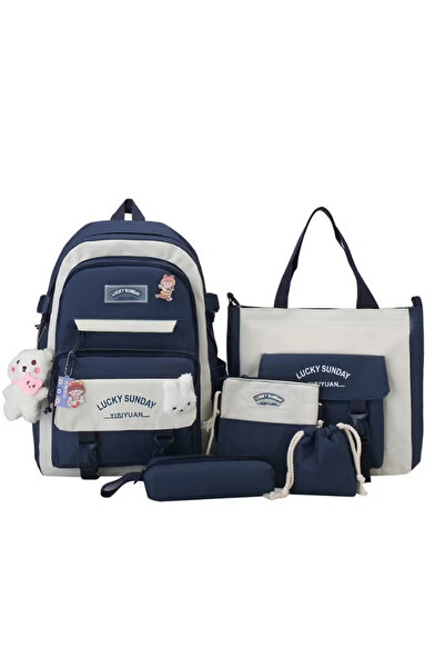 GGEROU Kawaii Backpack 5Pcs Set for Student School Bags for Teen Girls Back t...