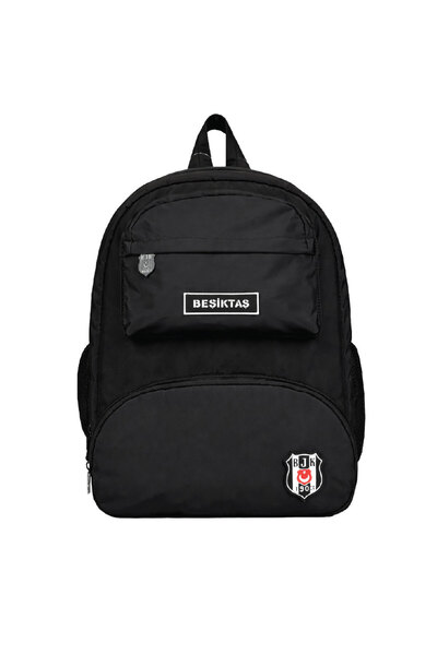 Beşiktaş Lisanslı Logolu Siyah Sırt Çantası - Su İtici Kumaşlı Laptop Bölmeli...