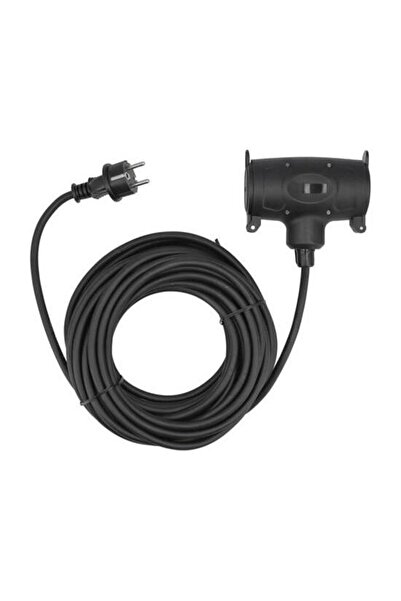 yato YT-81031 Extension Cord, 2-Gang Type F, 15 m, IP44, 16A, Black