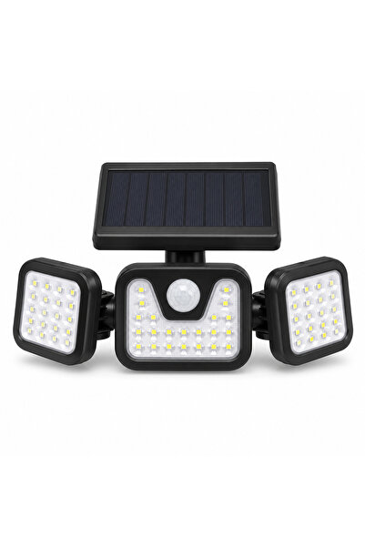 OEM Lampă solară de perete 1725A, 3 capete, senzor de mișcare, COB/LED