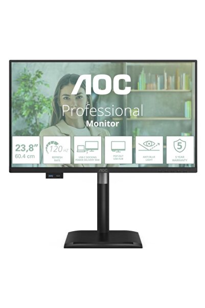 Aoc Monitor IPS LED 23.8 " 24P4CV, Full HD, HDMI, DisplayPort, Boxe, 120 Hz, ...