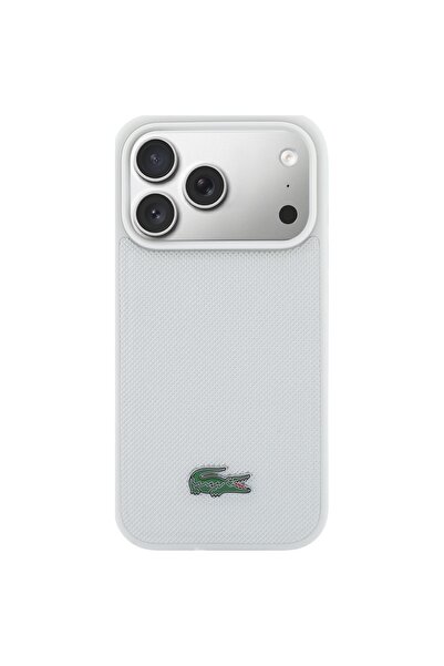 Lacoste Θήκη Petit Pique MagSafe για iPhone 17 Pro - Ανοιχτό Γκρι