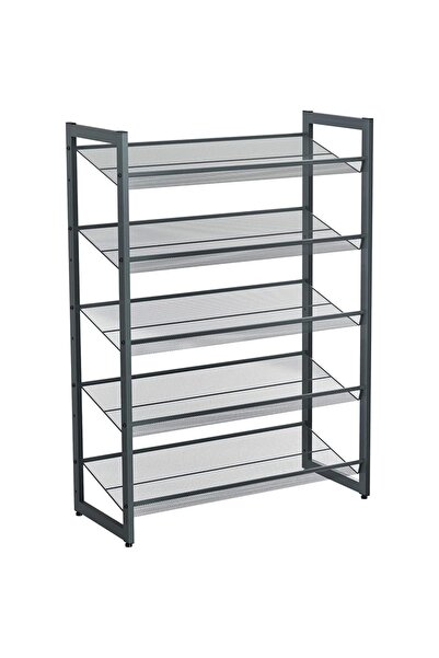 ASTERA 5-Tier Gray Metal Shoe Rack. 15-20 Double Capacity, Expandable 104 X 7...