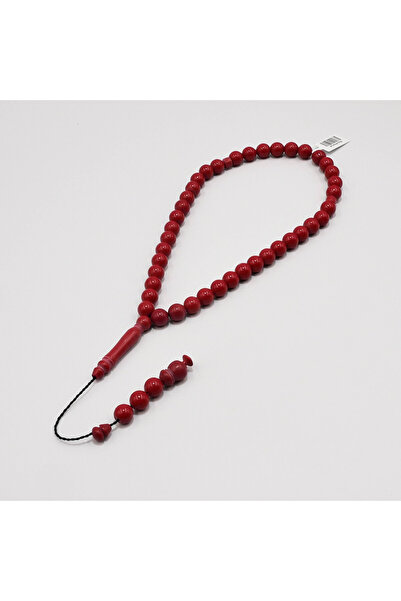 genernic New Turkish Snooker Rosary 41 Beads 10mm Vibrant Red Prayer Beads 46...