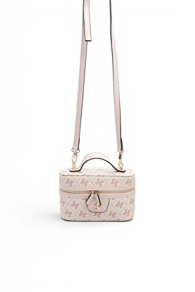 Silver Polo Pembe - Pudra Monogram Kadın El Çantası SP1195