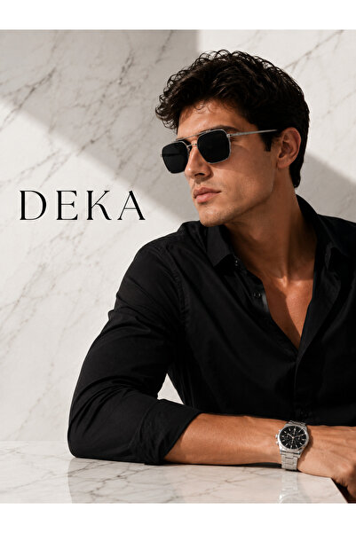 Deka ᎠᎬᏦᎪ ᎬᎩᎬᎳᎬᎪᏒ Şeffaf Kare Unisex Ultra Hafif Güneş Gözlüğü