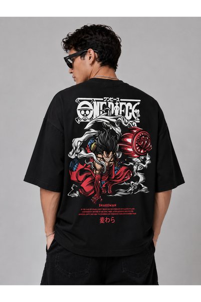 Nulivez One Piece Monkey D. Luffy Snakeman Oversize Unisex T-Shirt |   Anime ...