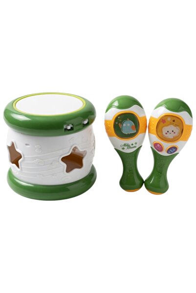 Avaleea Set Instrumente Muzicale Copii Cu Toba Electrica Si 2 Maracas, Jucari...