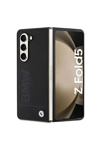 BMW Carcasă cu imprimare logo semnătură pentru Samsung Galaxy Z Fold5, Negru