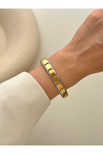 YOUES JEWELRY Italyan Charm Bileklik Paslanmaz Çelik Bileklik Kadın Erkek Unisex