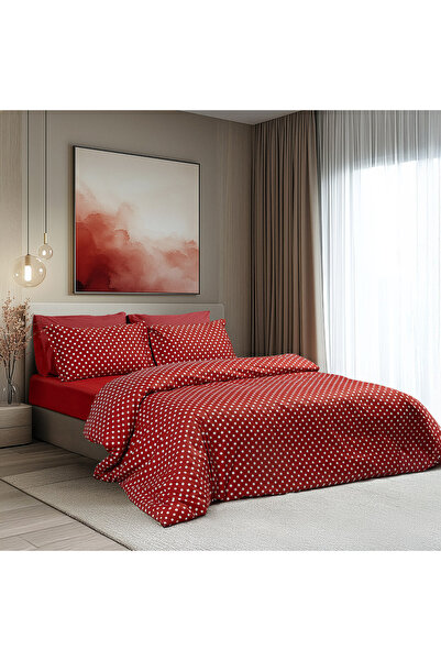 Beauty Home Σετ σεντόνια μονά Art 10101 Fancy 170x260 Κόκκινο