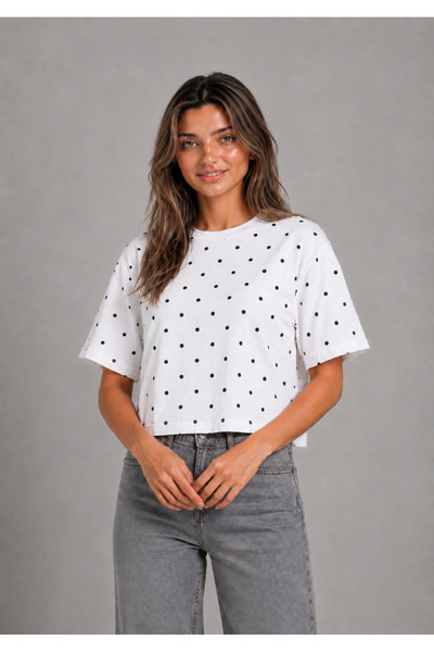 Livaa Μπλουζάκι Crop midi Βαμβακερό Άνετη Εφαρμογή