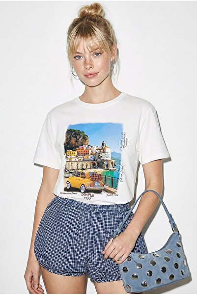 Hiccup Tricou casual cu guler rotund și imprimeu LUCCI