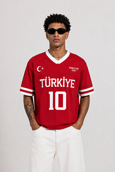 Richarlison Tricou pentru bărbați, roșu, Turkey10, cu mâneci duble imprimate,...