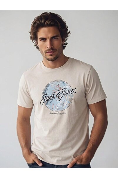 Jack & Jones Ανδρικό μπλουζάκι με λογότυπο μάρκας Crew Neck
