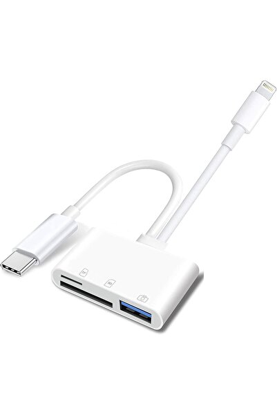 Bukela قارئ بطاقات USB-C و Lightning من آبل لبطاقات SD وTF وUSB لهواتف آيفون ...