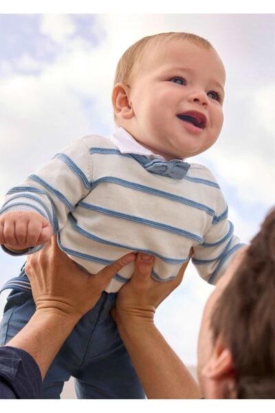MAYORAL Baby Boy Striped Sweater Blue 1302