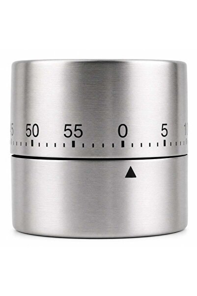 PUFO Cronometru de bucătărie din oțel inoxidabil argintiu, 6 cm – elegant, pr...