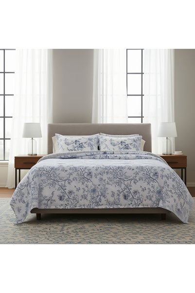Boutique Blanche Microfiber Ice Toile 6Pc Comforter Set Queen/Full 200*240Cm