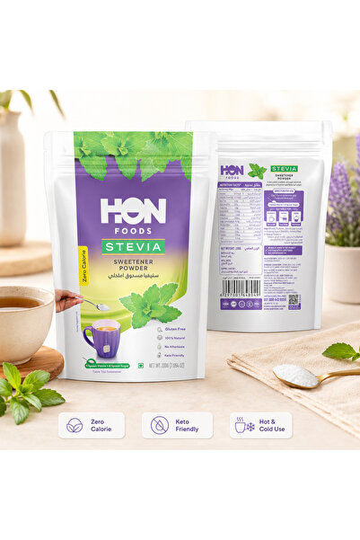 HON FOODS Stevia Sweetener Powder 200g - Zero Calorie Natural Sweetener - 4X ...