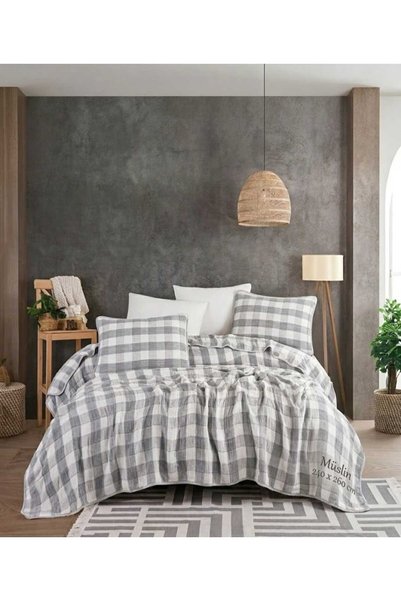 Livoras Home Müslin Pamuklu Yastıklı Yatak Örtüsü 240 x 260cm