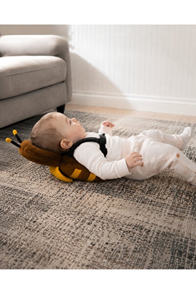 Timburly Arı Tasarımlı Figürlü Bebek Baş Bel Sırt Koruma Yastığı Darbe Önleyici Yastık Ayarlanabilir Askılı Peluş Sırt Destek Yastığı Bebek Yürüme Arkadaşı İlk Adım Yastığı
