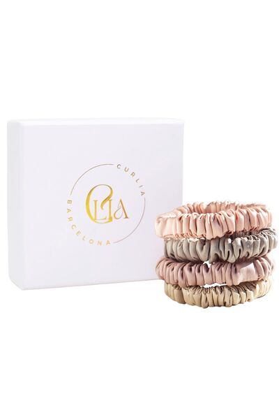 OEM Set de 4 benzi elastice pentru păr din mătase naturală Morwae Delicate