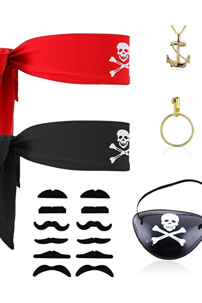 OEM Costum de Pirat Costum Deghizare pentru Halloween Set de Accesorii 6 Piese