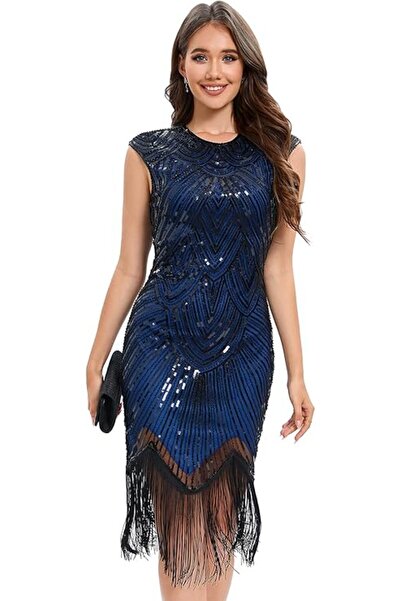 OEM VILOREE Rochie pentru Femei Cu Paiete Retro Glamour De Seară Marele Gatsb...