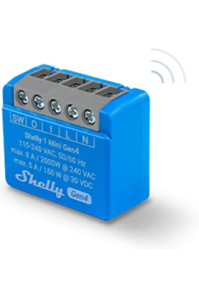 Shelly 1 Mini Gen4 Έξυπνος Διακόπτης 1 Καναλιού Wi-Fi Bluetooth & ZigBee 8A (...