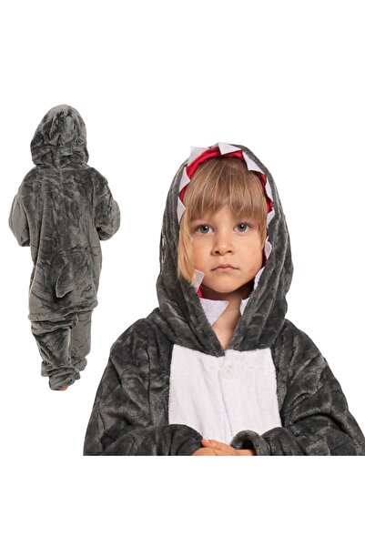 OEM Pijamale Pentru Copii Copii Kigurumi Onesie Costum Gri Tăun 135-145 cm