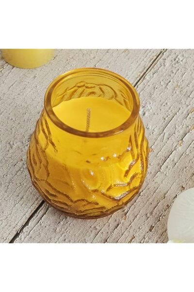 The Bros Citronella Glass Jar Candle - Yellow | Mosquito Repellent Candle wit...