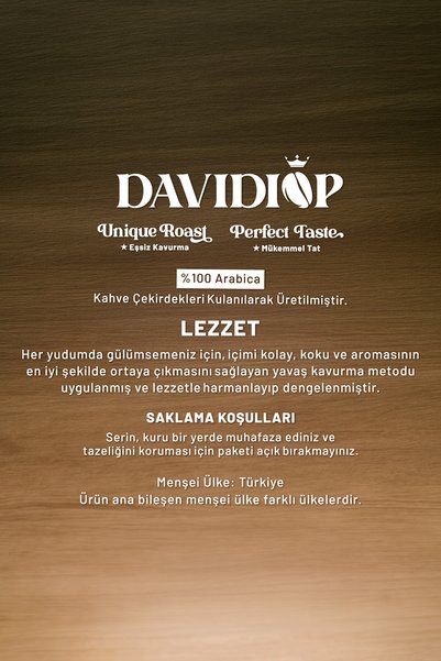 DAVIDIOP قهوة تركية تقليدية مطحونة 1000 جرام